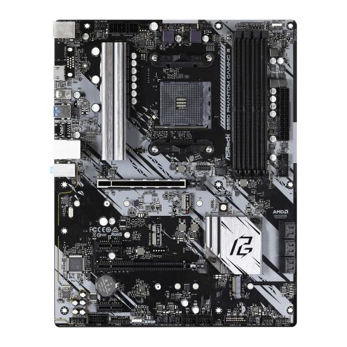 ASRock B550 Phantom Gaming 4 ATX Motherboard - AMD AM4, PCIe 4.0, Dual M.2 ASRock B550 Phantom Gaming 4 ATX Motherboard - AMD AM4, PCIe 4.0, Dual M.2